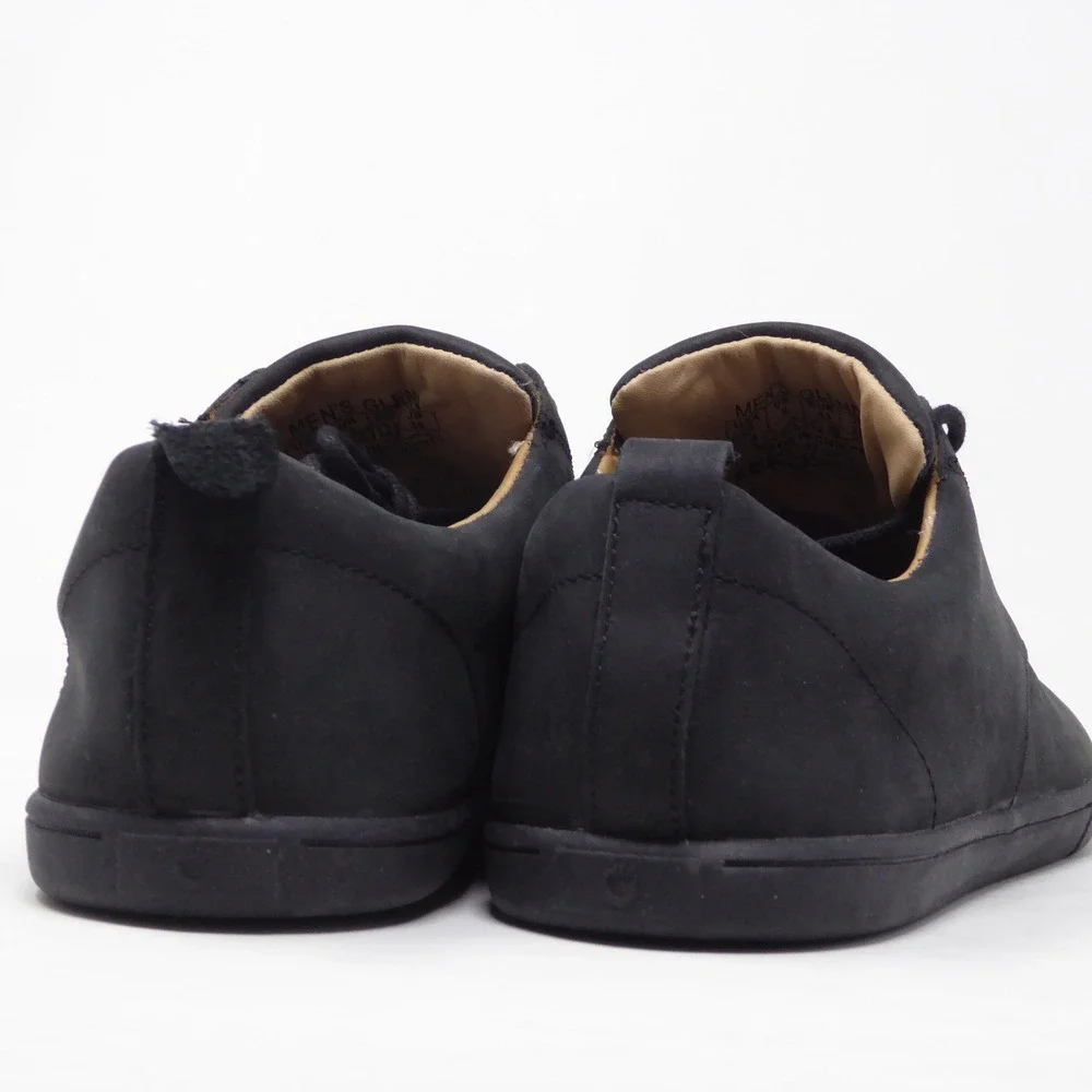 Xero Shoes Mens Glenn Oxford Black Leather Barefoot Casual Sneakers 10